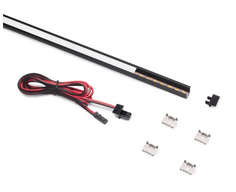 Pyxis iefrēzējams profils ar LED lentu, L- 2.9m, 4000K neitrālā gaisma, 24V DC