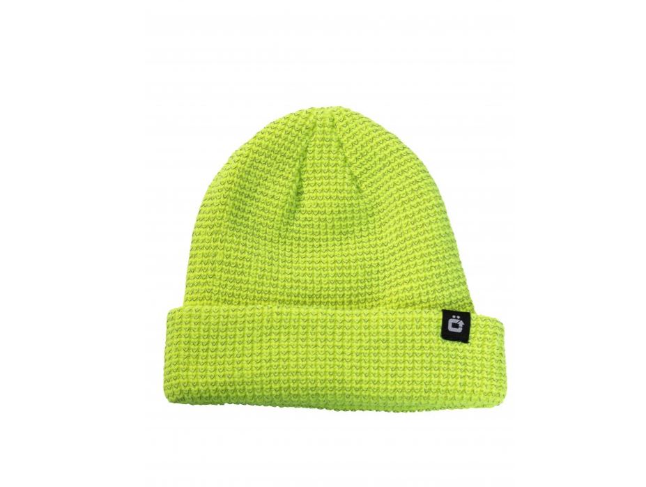 NEON ziemas cepure ar atstarojošiem diegiem, dzeltena, vienkrāsaina