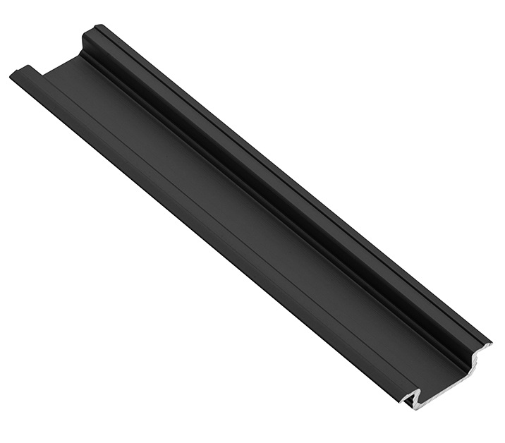 Profils LED lentām GLAX, iefrēzējams, 2 m, melns matēts