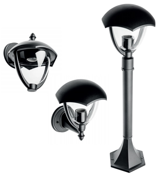 Āra LED gaismeklis GRANDE, max 60W, E27, pie sienas/uz zemes liekams