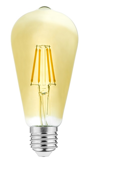 LED spuldze LD-ST64FV4, Vintage, silta balta krāsa, 4W, 400lm, E27