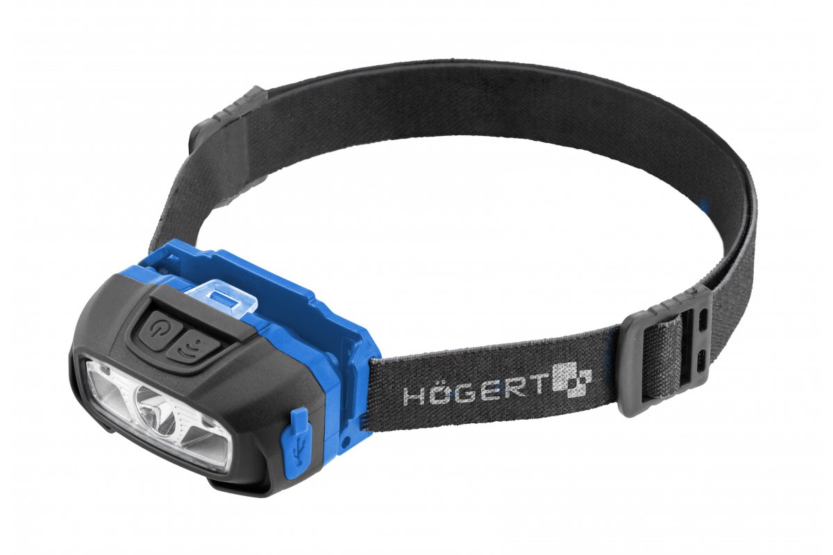 USB 6 funkciju LED galvas lukturis ar kustības sensoru