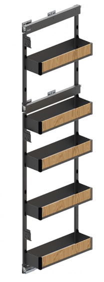 Kolonas Cargo maxi ar sānu stiprinājumu Linia MaximaPURO, korpusam 150/200 mm 1700 mm Melns +Ozols