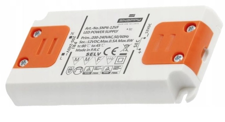 LED transformators plānais 6W