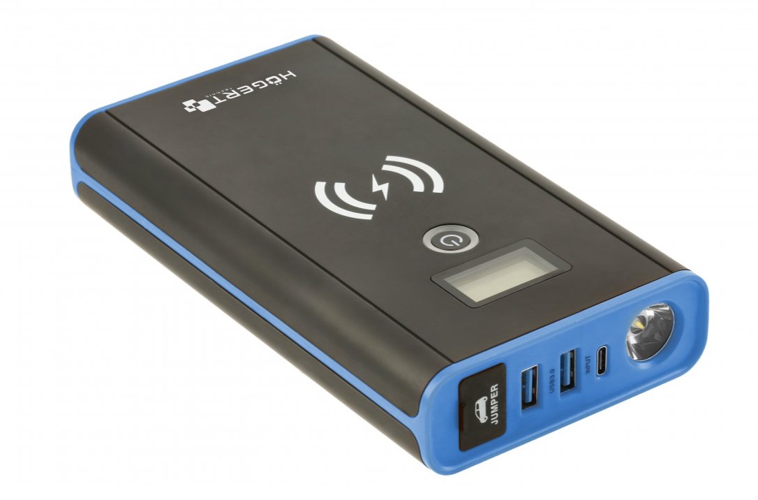 Auto palaidējs Powerbank, 400-800A, 10Ah, 10W bezvadu lādētājs