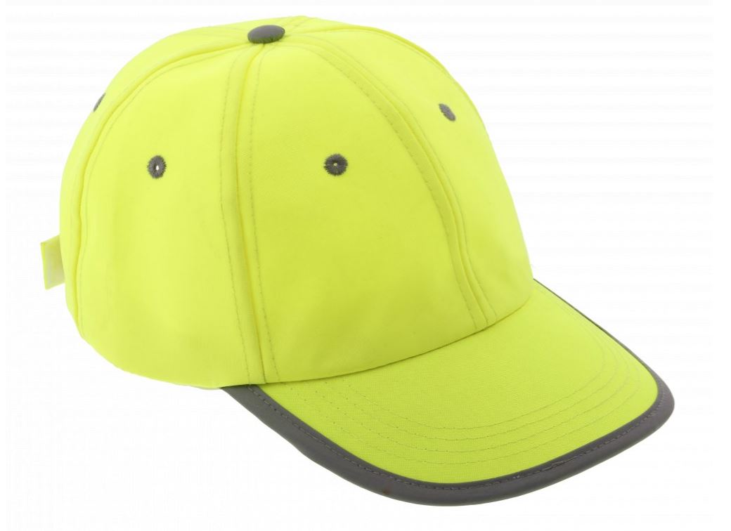 EGER HiVis beisbola cepure, dzeltena, vienkrāsaina