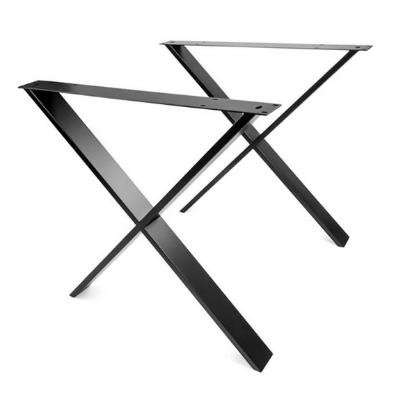 STELARIS galda kājas 974A, prof.80x20mm,  D780xH730 mm (2 gab.), melnas