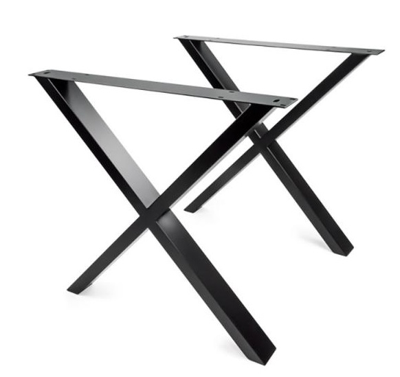 STELARIS galda kājas 974B, prof.80x40mm,  D780xH730 mm (2 gab.), melnas