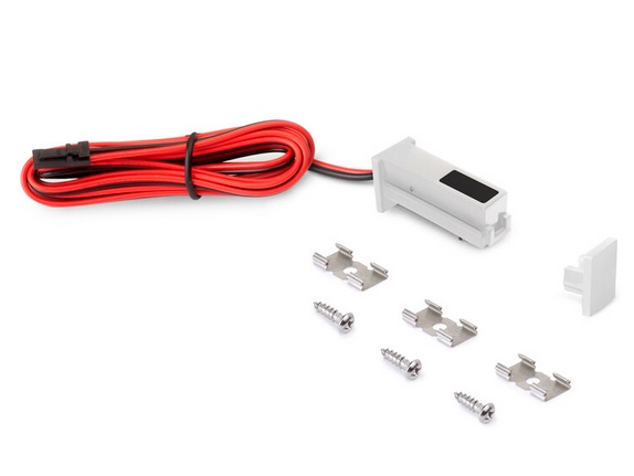 Dimmerējams 48W slēdzis Pyxis uzliktajiem profiliem, 24V DC, pelēks
