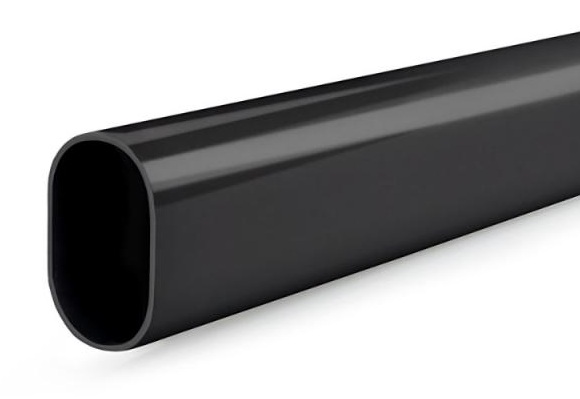 Ovāla caurule 30x15/ 3 metri, melna