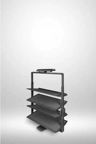 ELITE grozāms plaukts apaviem, 4 plaukti, H=770-920mm, klusa aizvēršana
